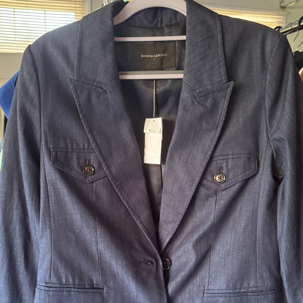 Banana Republic Women's denim  Blazer